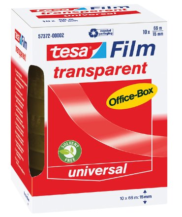 Plakband Tesa film 15mmx66m transparant