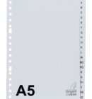 Tabbladen Kangaro A5 17-gaats G520AZM alfabet grijs PP
