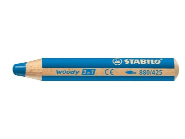 Kleurpotlood Stabilo Woody 880 3 in 1 middelblauw