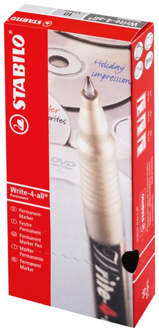 Viltstift STABILO Write-4-All 146/46 permanent medium zwart