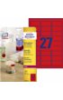 Etiket Avery L6003-25 63.5x29.6 neon rood 675 etiketten