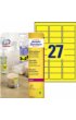 Etiket Avery L6004-25 63.5x29.6 neon geel 675 etiketten