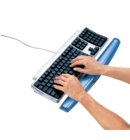 Polssteun toetsenbord Fellowes Crystals gel transparant blauw