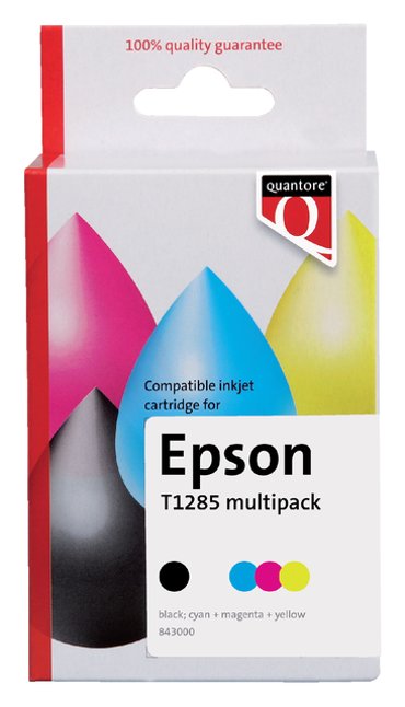 Inktcartridge Quantore alternatief tbv Epson T128540 zwart + 3 kleuren