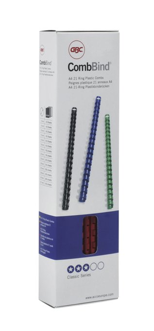 Bindrug GBC 6mm 21rings A4 blauw 100stuks