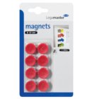 Magneet Legamaster 20mm 250gr rood 8 stuks