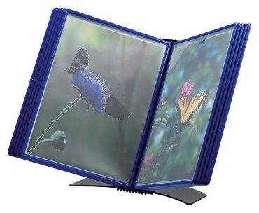 Bureaustandaard Djois Flex-O-Frame Premium A4 10-tassen blauw
