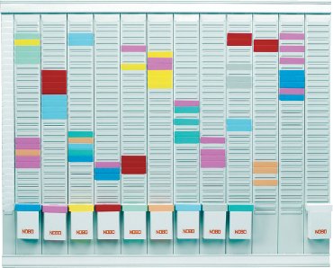 T-kaart Nobo professionele planningsset 12 panelen met 32 sleuven