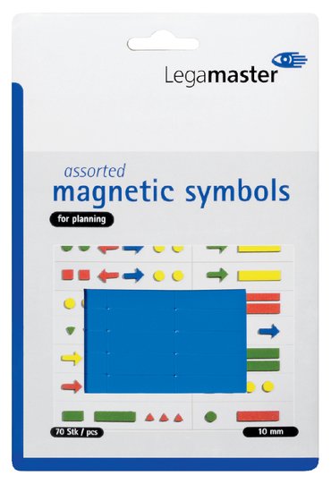 Magneet Legamaster symbolen 10mm blauw assorti