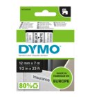 Labeltape Dymo LabelManager D1 polyester 12mmx7m zwart op wit