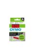 Labeltape Dymo LabelManager D1 polyester 12mm zwart op rood