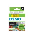 Labeltape Dymo LabelManager D1 polyester 6mm zwart op geel