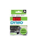 Labeltape Dymo LabelManager D1 polyester 9mm zwart op rood