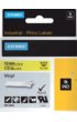 Labeltape Dymo Rhino industrieel vinyl 12mm zwart op geel