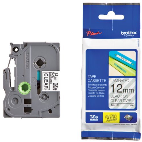 Labeltape Brother P Touch Tze 131 12Mm Zwart Op Transparant brother kopen in de aanbieding Labeltape Brother P Touch Tze 131 12Mm Zwart Op Transparant brother kopen in de aanbieding