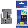 Labeltape Brother P-touch TZe-325 standaard 9mm wit op zwart