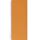 Notitieboek 135x330mm lijn 160blz 70gr spiraal oranje