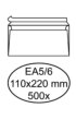 Envelop Hermes bank EA5/6 110x220mm zelfklevend wit doos à 500 stuks