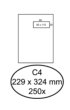Envelop Hermes akte C4 229x324mm venster rechts 4x11cm zelfklevend wit doos à 250 stuks
