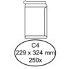 Envelop Hermes akte C4 229x324mm zelfklevend wit doos à 250 stuks
