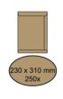 Envelop IEZZY akte 230x310mm zelfklevend 90gr bruin 250 stuks