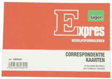 Correspondentiekaart Sigel expres A6 ivoorkarton