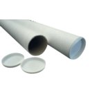 Verzendkoker CleverPack A3 330x29.7x1.2 met doppen wit pak à 5 stuks