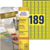 Etiket Avery Zweckform L6037-20 25.4x10mm geel 3780stuks