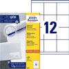 Etiket Avery Zweckform 3661 70x67.7mm wit 1200stuks