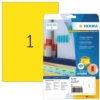 Etiket HERMA 4421 210x297mm verwijderbaar A4 geel 20stuks