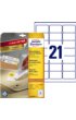 Etiket Avery Zweckform L6023REV-25 63.5x38.1mm afneembaar wit 525stuks
