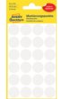Etiket Avery Zweckform 3170 rond 18mm wit 96stuks