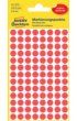 Etiket Avery Zweckform 3010 rond 8mm rood 416stuks