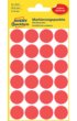 Etiket Avery Zweckform 3004 rond 18mm rood 96 etiketten