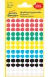 Etiket Avery Zweckform 3090 rond 8mm assorti 416stuks