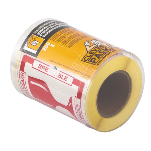 Etiket Cleverpack Tekst Breekbaar 80X100Mm Rood cleverpack kopen in de aanbieding