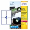 Etiket Avery L4774-20 99.1x139mm polyester wit 80 etiketten