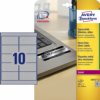 Etiket Avery Zweckform L6012-20 96x50.8mm zilver 200stuks