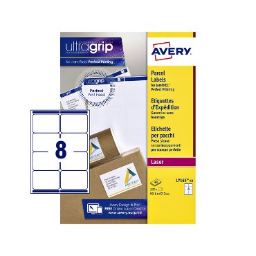 Etiket Avery L7165-40 99.1x67.7mm wit 320 etiketten