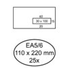Envelop Quantore 110x220mm venster 3x10cm rechts zelfklevend 25 stuks