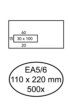 Envelop Quantore 110x220mm venster 3x10cm links zelfklevend 500 stuks