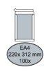 Envelop Quantore bordrug EA4 220x312mm zelfklevend wit 100 stuks
