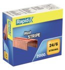 Nieten Rapid Nieten Rapid 24/6 verkoperd red stripe 2000 stuks