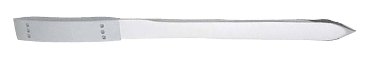 Briefopener 187mm metaal mat chroom