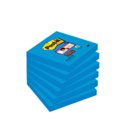 Memoblok Post-it 654 Super Sticky 76x76mm blauw 90 vel