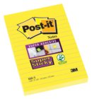 Memoblok Post-it 660 Super Sticky 102x152 geel met lijn 75 vel