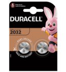 Batterij Duracell knoopcel 2xCR2032 lithium Ø20mm 3V-180mAh