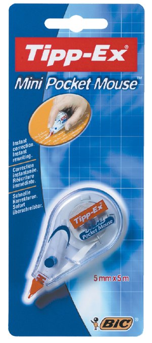 Correctietape Tipp-Ex mini pocket mouse 5mmx6m blister à 1 stuk