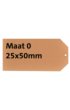 Label HF2 nr 0 200gr 25x50mm bruin 1000 stuks