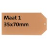 Label karton nr 1 200gr 35x70mm chamois 1000 stuks